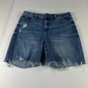 Judy Blue Distressed Blue Jean Shorts
